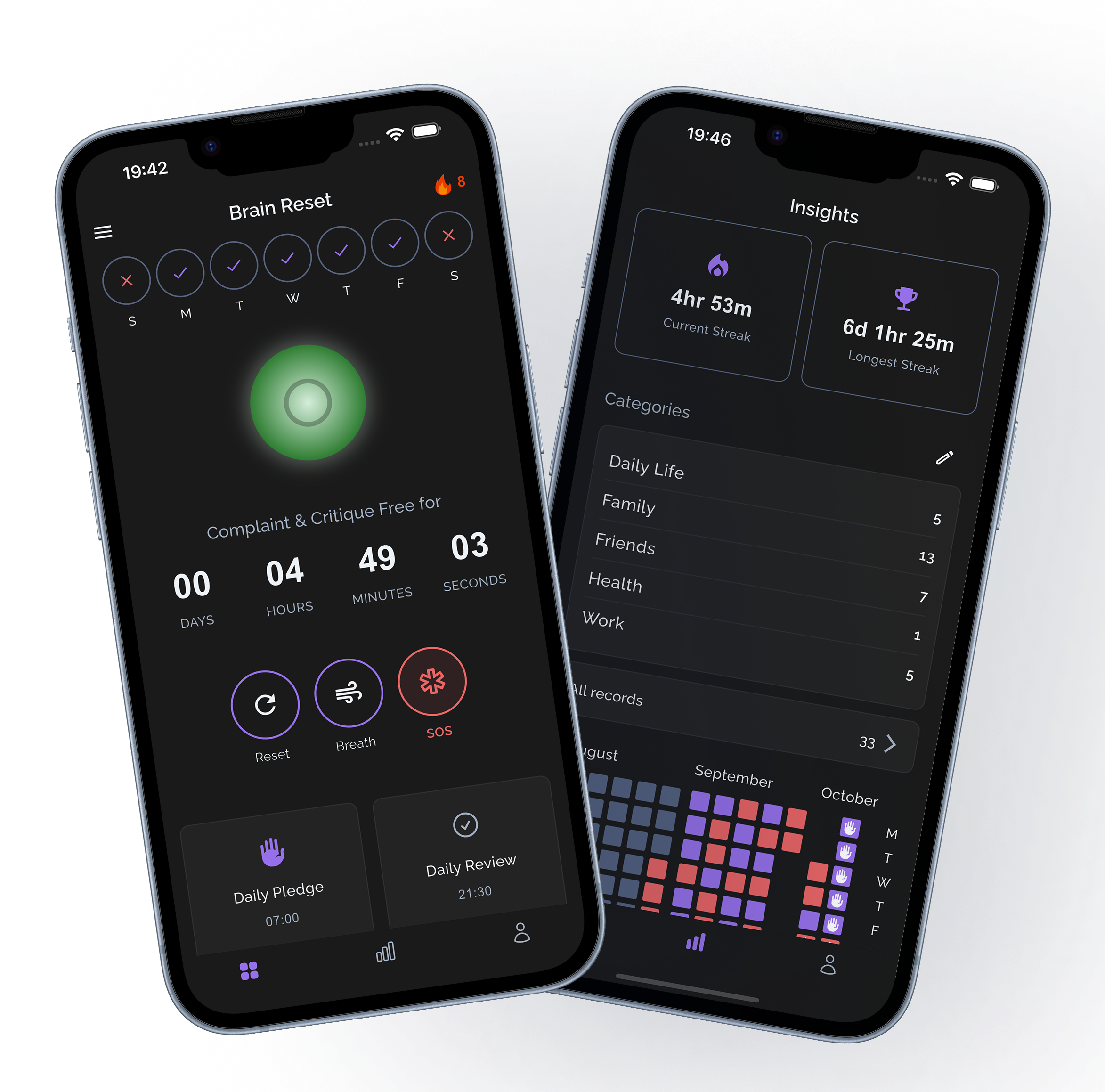 BrainReset App Screenshots